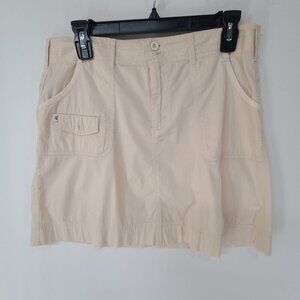 White Sierra Women's Mini Skirt Cream Size S, boho, costal casual